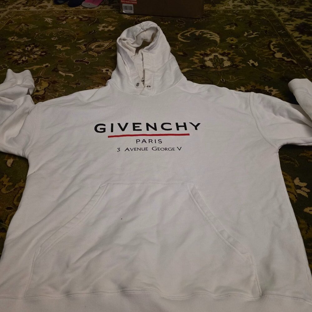 Givenchy address hoodie white medium oversized excellent